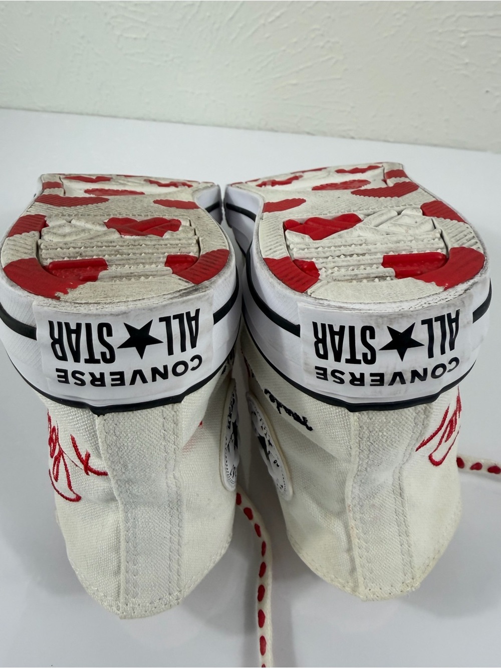 Converse Chuck Taylor All Star High Top Made With Love Hearts White Size 4 - Picture 3 of 8